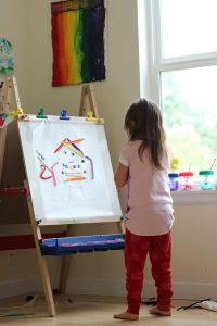 DIY early learning sticky wall